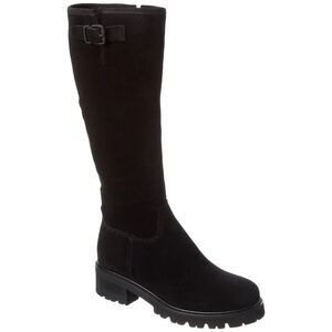 La Canadienne Jad Waterproof Knee High Winter Boots Black Suede Zip US 9.5 $650